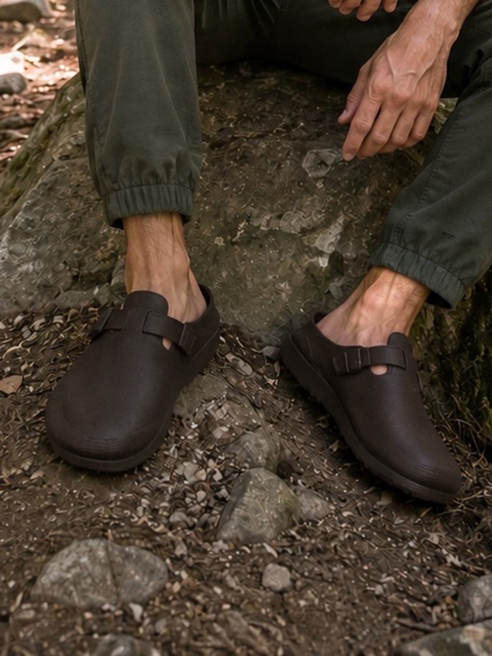 NWT Skechers Men's CALI SURF - BEACH BREAK Chocolate Lifestyle Slippers Slip ons